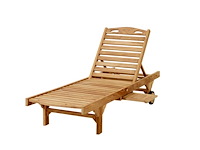 G&s - teak met dienblad - ligbed (2x) - afbeelding 1 van  3