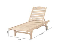 G&s - teak met dienblad - ligbed (2x) - afbeelding 3 van  3