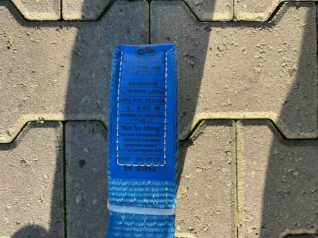 Gs 5 ton 9 meter sjorband/spanband 10 dozen (80 stuks) - afbeelding 3 van  14