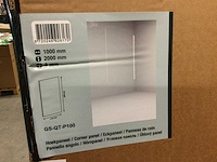 Gs-qt-p100 - hoekpaneel 100x200 cm. 8mm dik - afbeelding 2 van  2