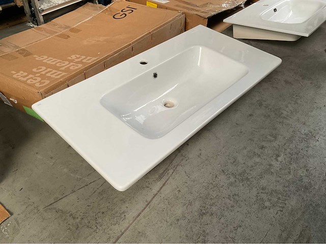 Gsi wastafel keramisch 100x51cm - afbeelding 2 van  3