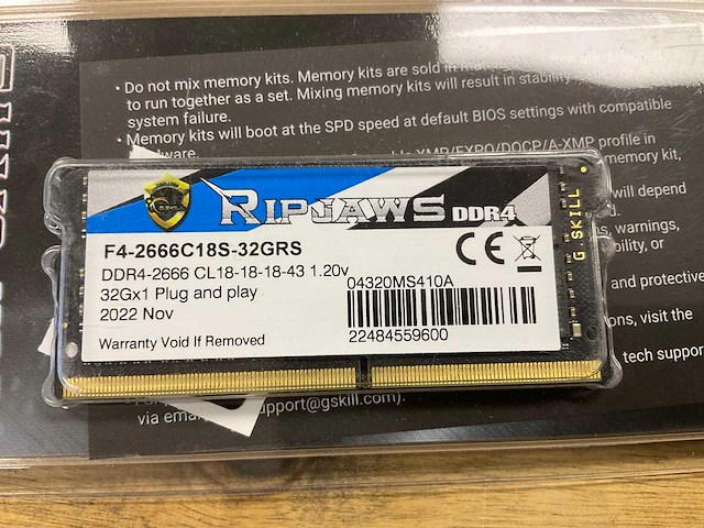G.skill so-dimm ripjaws ddr4 - afbeelding 2 van  2