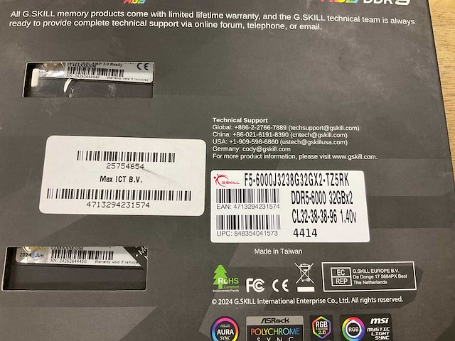 G.skill trident z5 rgb ddr5 - afbeelding 2 van  2