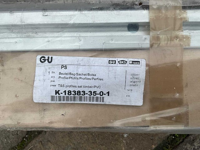 Gu - k-18383-35-0-1 - set schuifkiepbeslag - deurbeslag - afbeelding 2 van  2