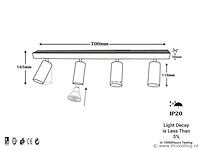 Gu10 opbouwspot armatuur - 4 draaibaar spots( x6) - afbeelding 5 van  5