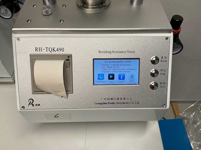Guangzhou runhu instruments - rh-tqk490 - breathing resistance tester - afbeelding 3 van  6
