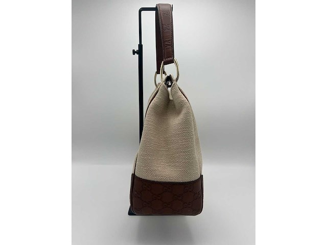 Gucci - canvas & leather shoulder bag - handtas - op echtheid geconroleerd - designer - afbeelding 7 van  11