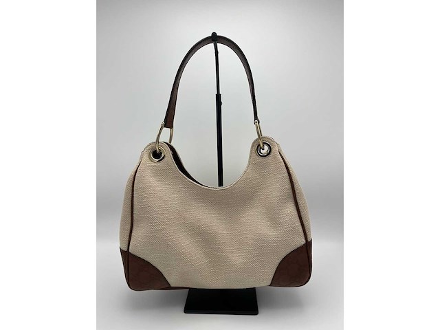Gucci - canvas & leather shoulder bag - handtas - op echtheid geconroleerd - designer - afbeelding 8 van  11
