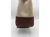 Gucci - canvas & leather shoulder bag - handtas - op echtheid geconroleerd - designer - afbeelding 10 van  11