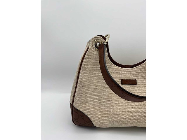 Gucci - canvas & leather shoulder bag - handtas - op echtheid geconroleerd - designer - afbeelding 11 van  11