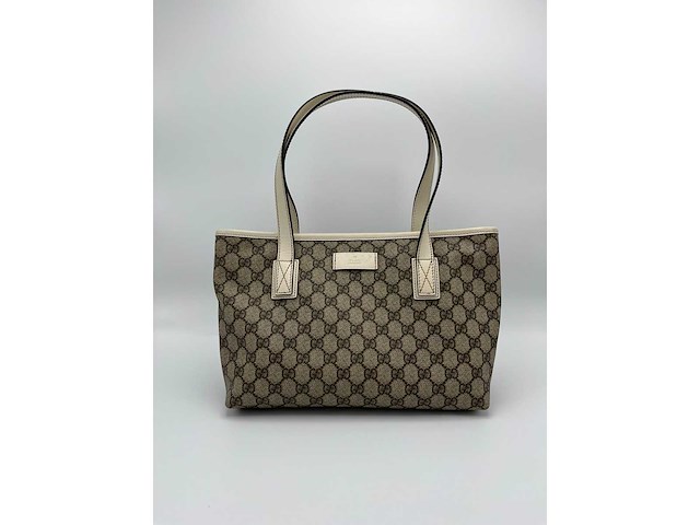 Gucci - gg supreme tote bag - handtas - op echtheid geconroleerd - designer - afbeelding 3 van  10