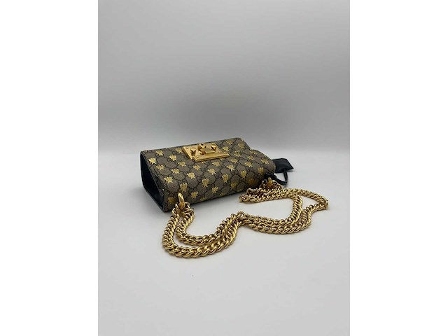 Gucci - padlock shoulder bag with beespadlock shoulder bag with bees - handtas - op echtheid geconroleerd - designer - afbeelding 4 van  15