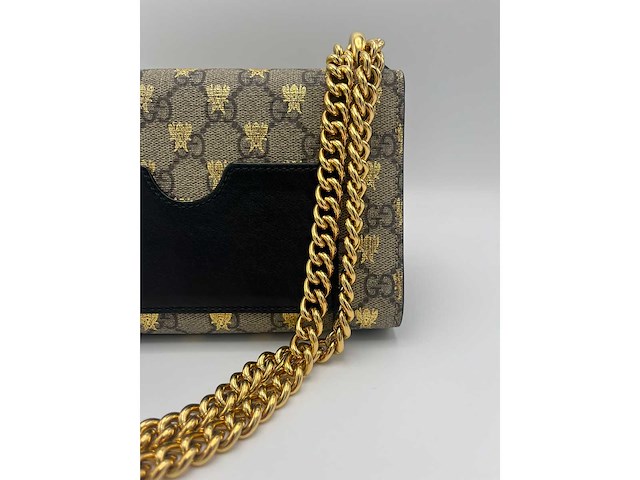 Gucci - padlock shoulder bag with beespadlock shoulder bag with bees - handtas - op echtheid geconroleerd - designer - afbeelding 14 van  15
