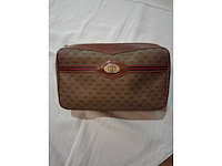 Gucci - pochette met monogram in leer - afbeelding 1 van  8