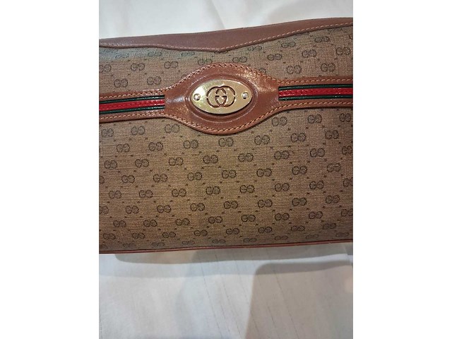 Gucci - pochette met monogram in leer - afbeelding 5 van  8