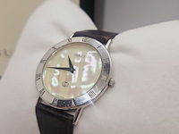 Gucci 3000sm massief 925 zilveren horloge met parelmoer wijzerplaat - afbeelding 4 van  9