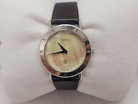 Gucci 3000sm massief 925 zilveren horloge met parelmoer wijzerplaat - afbeelding 6 van  9