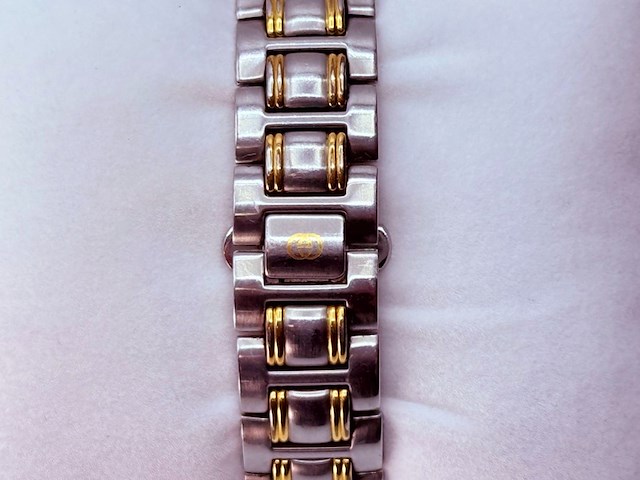 Gucci 9040m two tone herenhorloge met snowflake wijzerplaat - afbeelding 3 van  12