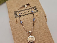 Gucci .925 zilveren ''blind for love'' armband met 5 blauwe zirkonia diamanten
