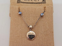 Gucci .925 zilveren ''blind for love'' armband met 5 blauwe zirkonia diamanten - afbeelding 2 van  7
