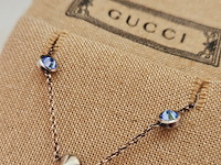 Gucci .925 zilveren ''blind for love'' armband met 5 blauwe zirkonia diamanten - afbeelding 5 van  7