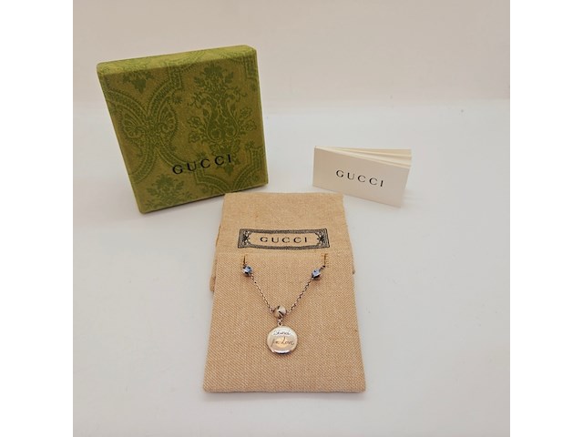 Gucci .925 zilveren ''blind for love'' armband met 5 blauwe zirkonia diamanten - afbeelding 6 van  7