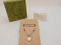 Gucci .925 zilveren ''blind for love'' armband met 5 blauwe zirkonia diamanten - afbeelding 6 van  7