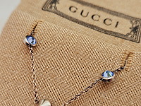 Gucci .925 zilveren ''blind for love'' armband met 5 blauwe zirkonia diamanten - afbeelding 6 van  7