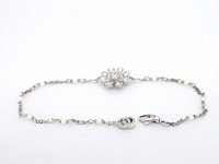 Gucci flora witgouden armband met diamanten en parels - afbeelding 4 van  9