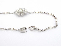 Gucci flora witgouden armband met diamanten en parels - afbeelding 5 van  9
