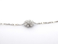 Gucci flora witgouden armband met diamanten en parels - afbeelding 6 van  9