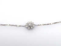 Gucci "flora" witgouden armband met diamanten en parels - afbeelding 7 van  10