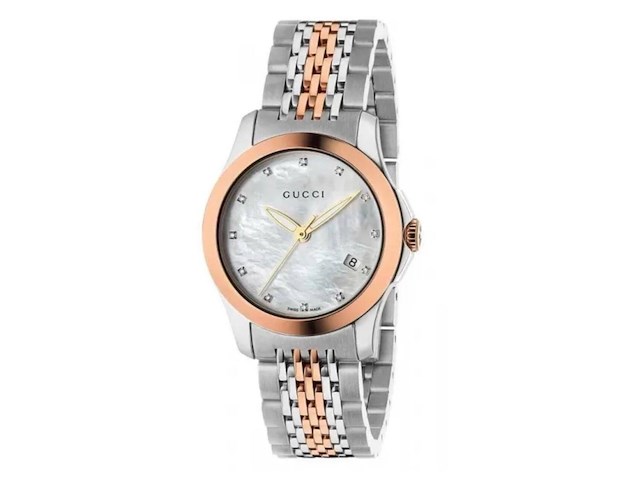 Gucci g-timeless met 12 diamanten en parelmoer - afbeelding 1 van  5