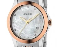 Gucci g-timeless met 12 diamanten en parelmoer - afbeelding 1 van  5