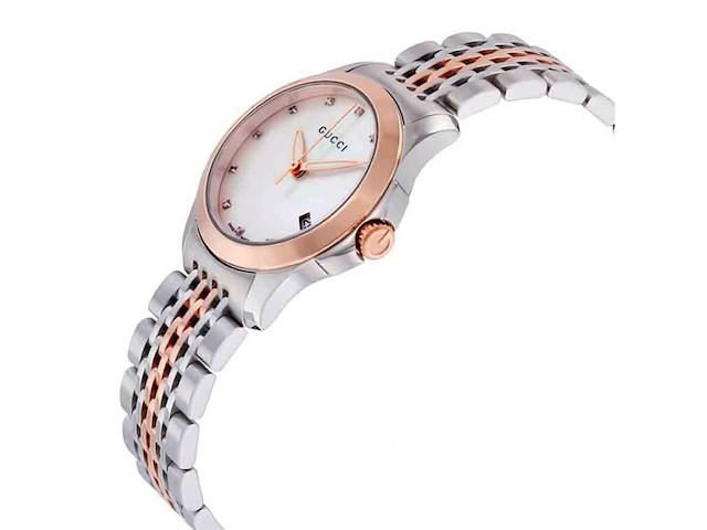 Gucci g-timeless met 12 diamanten en parelmoer - afbeelding 3 van  5