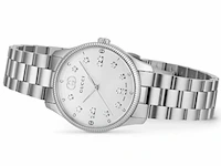 Gucci g-timeless parelmoer dameshorloge met diamanten accenten - afbeelding 3 van  6