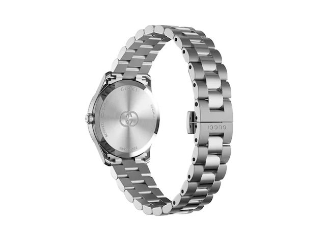 Gucci g-timeless parelmoer dameshorloge met diamanten accenten - afbeelding 6 van  6