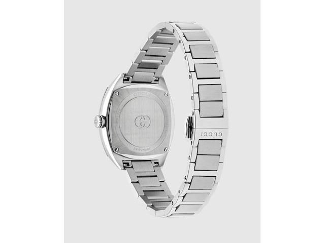 Gucci interlocking watch met 8 diamanten en pink goldplating - afbeelding 3 van  4