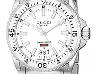 Gucci ya136302 dive watch, gucci, ya136302 dive watch, grijs / chroom
