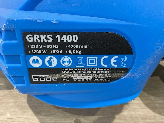 Gude - gak710 tele / grks1400 - verlengde kettingzaag en kantensnijder - afbeelding 10 van  10