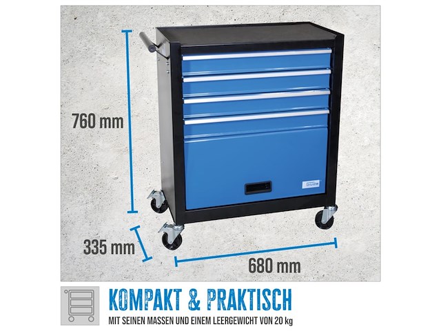 Güde gereedschapswagen gw 4.1 35 x 68 x 76cm - afbeelding 2 van  5