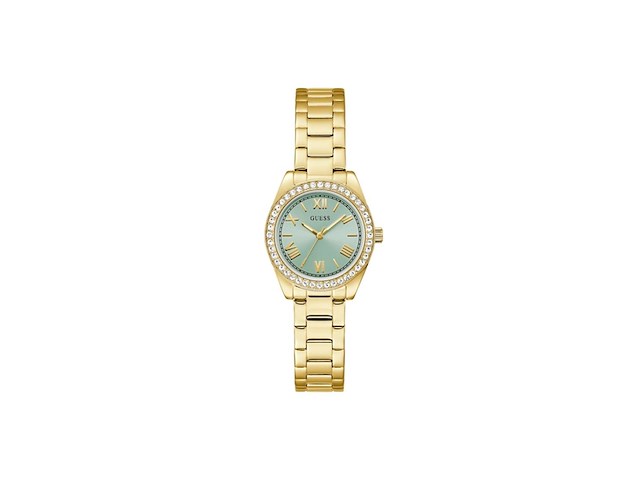 Guess gw0841l5 horloge met zirkonia goudkleurige roestvrijstalen band - afbeelding 1 van  4