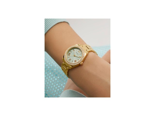Guess gw0841l5 horloge met zirkonia goudkleurige roestvrijstalen band - afbeelding 3 van  4