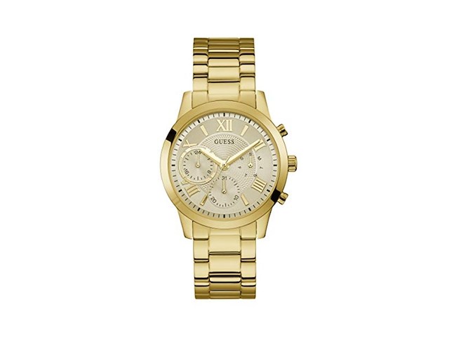 Guess womens multi dial horloge zonnemet roestvrij stalen band goud armband - afbeelding 1 van  3
