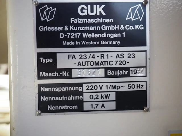 Guk falzmashinen - afbeelding 8 van  8