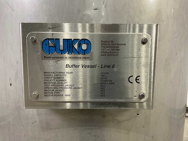 Guko - 2020 - line 6 - rvs buffervat 100 liter - afbeelding 3 van  11