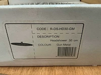 Gun metal 30cm hoofd douche - afbeelding 2 van  5