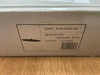 Gun metal 30cm hoofd douche - afbeelding 4 van  5