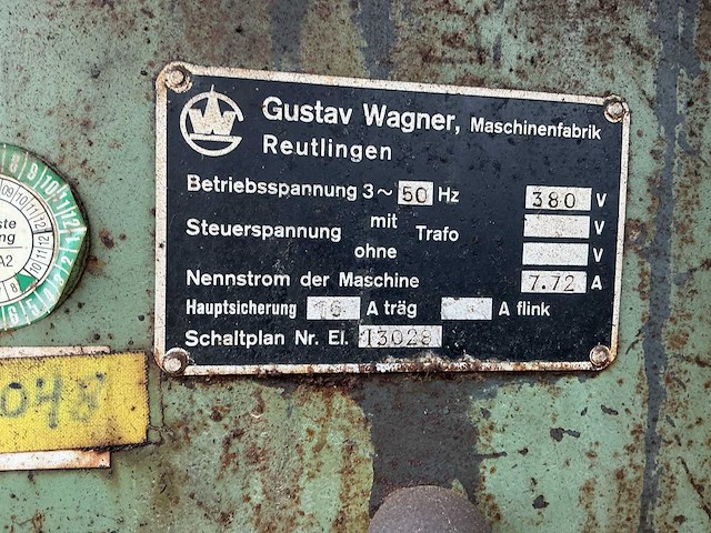 Gustav wagner metaalschaafmachine - afbeelding 2 van  10