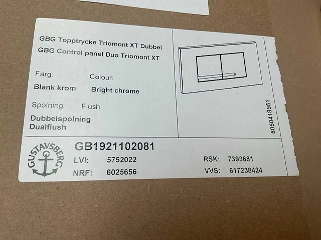 Gustavberg triomont duo xt drukplaat (20x) - afbeelding 3 van  4
